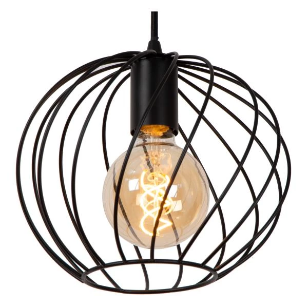 Lucide DANZA - Pendant light - 3xE27 - Black - detail 1